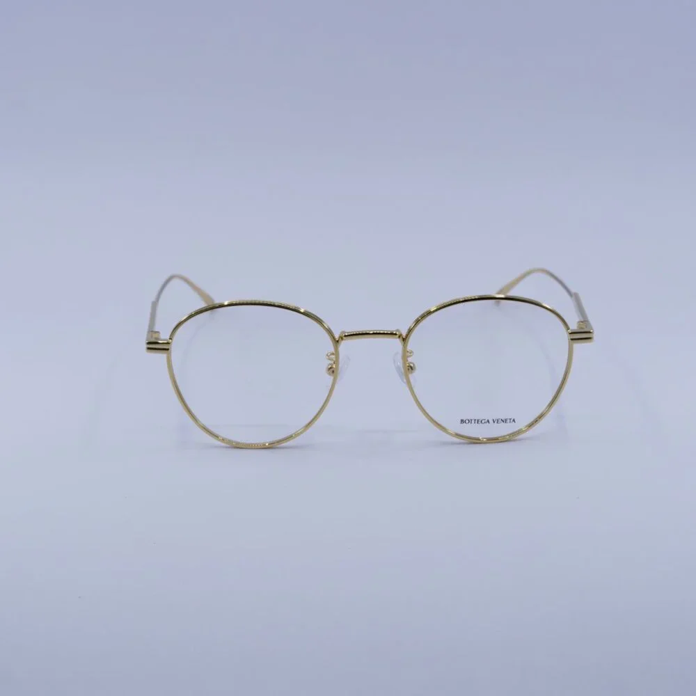 Bottega Veneta BV1016OA 002 Eyeglasses Gold 50mm Round Frame